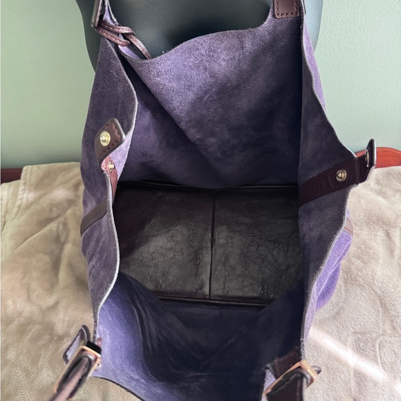 Michael Kors Rich Purple Suede Hobo Bag - Picture 3 of 10